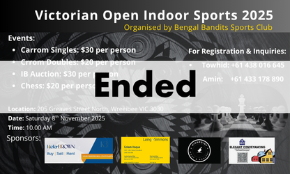Victorian Open Indoor Sports 2025